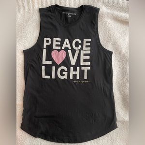 Spiritual Gangster Peace, Love, Light Muscle Tank Size S Color vintage black
